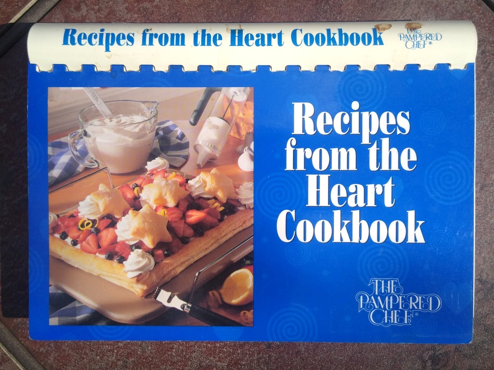 Vintage Pampered Chef Recipes From The Heart 1997 Spiral Cookbook 224 pages