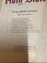 Holy Bible King James Red Letter Ed. PTL Club Extensive Study Helps Good Shape