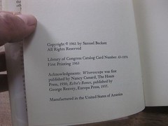 POEMS IN ENGLISH by Samuel Beckett -1st/1st HCDJ 1963 – Grove Press $2.75 Godot