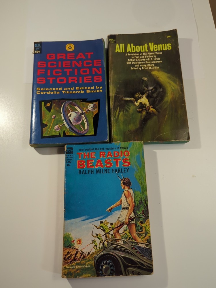 3 X Sci-Fi Fantasty Venus Paperback Bundle, Vintage, Different Authors