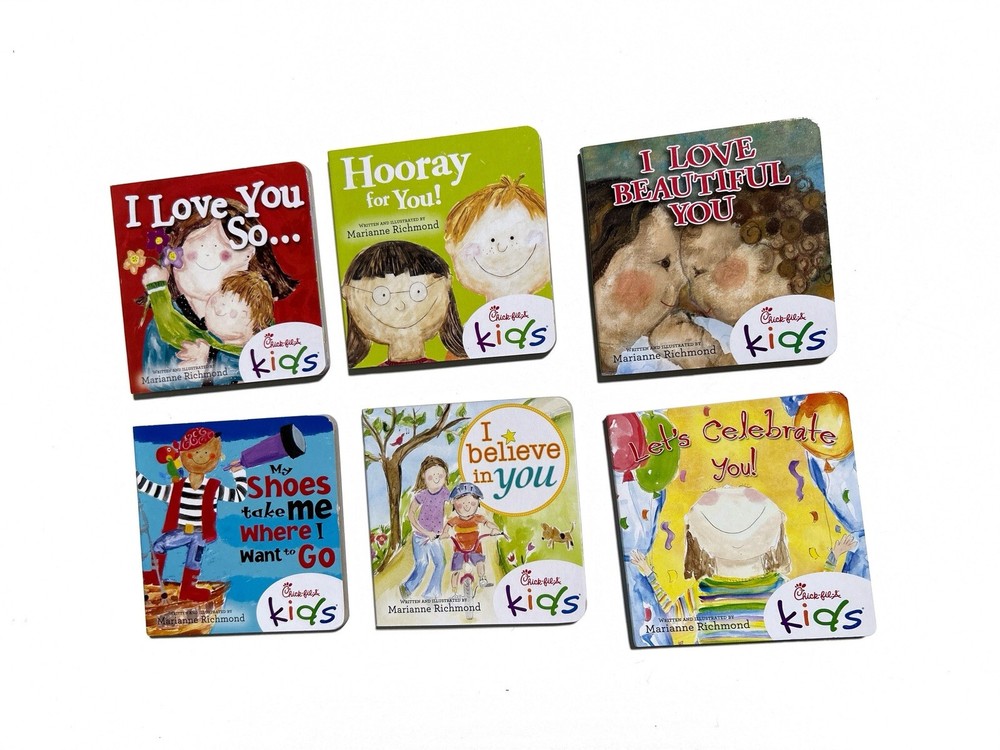 Marianne Richmond Mixed Set Of 6 Mini Board Books Chick-Fil-A 4 in Baby mr6