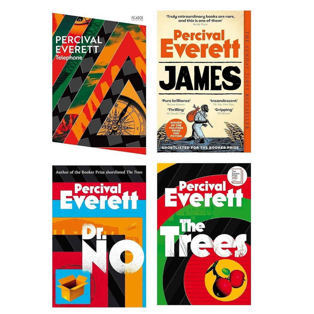 Percival Everett 4-Book Collection Set The Trees, Dr. No, James, Telephone PB