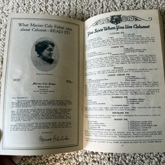 Antique Calumet Baking Powder Cookbook 16 Ed 1920s Recipes Photos Chicago IL vtg
