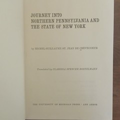 Journey into Northern Pennsylvania and the State of New York Crèvecœur HC 1964