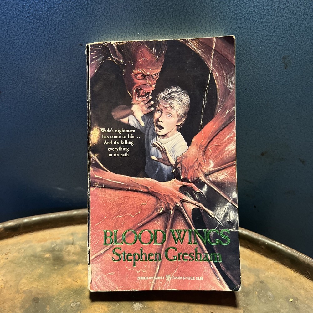 Blood Wings by Stephen Gresham 1990 Zebra Horror Vintage Paperback 1st Printing