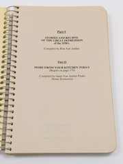Stories and Recipes of the Great Depression of the 1930’s