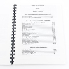 Canvas Embroidery Notebook Backgrounds Mindy English 1993 PB Plastic Spine VGUC