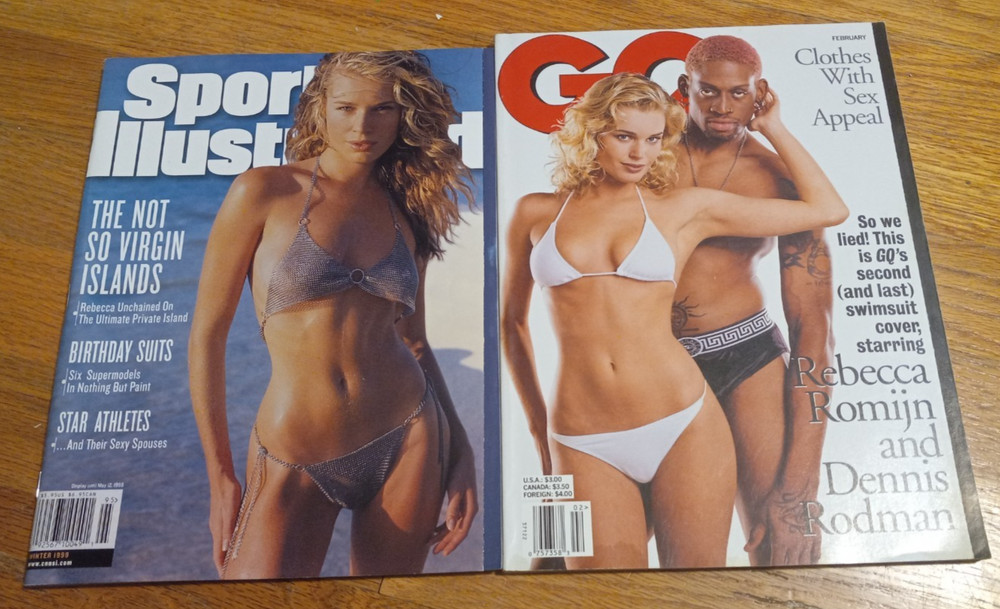 Rebecca Romijn Magazine Lot GQ / Sport Illustrated Swimsuit Dennis Rodman