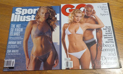 Rebecca Romijn Magazine Lot GQ / Sport Illustrated Swimsuit Dennis Rodman