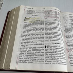 2001 Word Of God KJV Leather Special Margin Edition Bible Large Print Red Letter