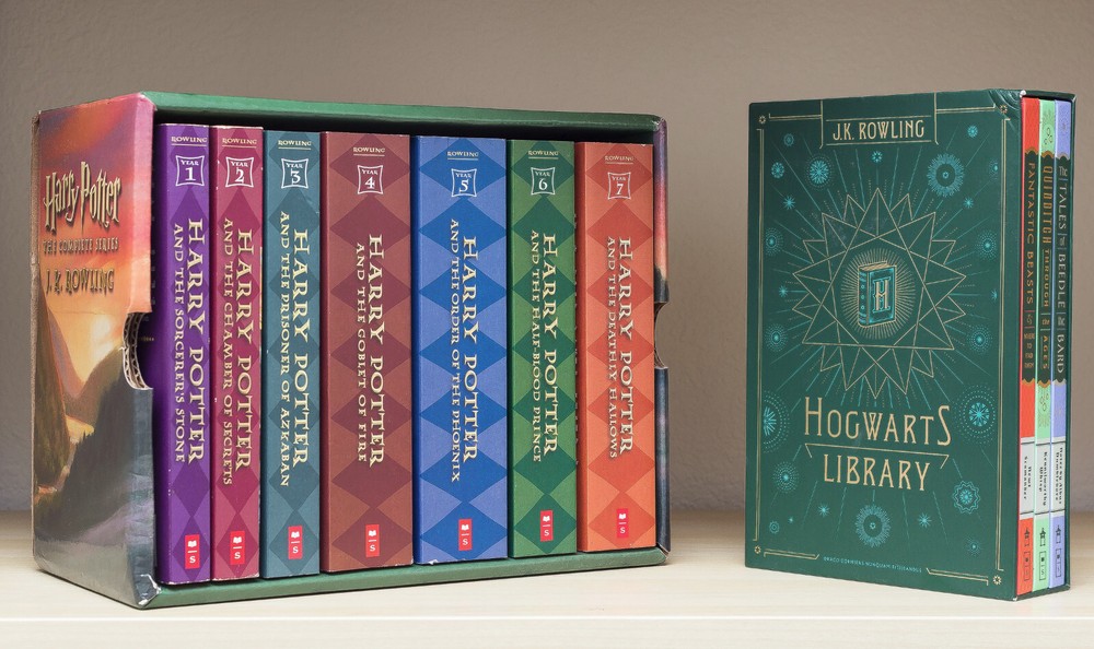 (2) Harry Potter Box Sets Complete Volumes 1-7 PB + Hogwarts Library HC-Rowling