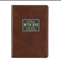 One Minute with God for Men 365 Daily Devotions Brown Faux Leather Gift