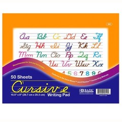 3 Practice Cursive Hand Writing Pad Book Learn to Write Workbook 2nd-3rd Grades