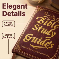 Saronvis 66-Page Bible Study Guide – Large 6.9 x 9.8 in Devotional Brown
