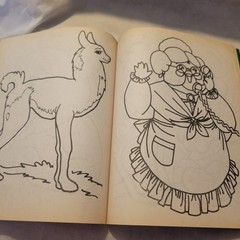 vintage coloring book unused Jumbo Activity Landoll’s over 200 pages!