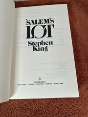 Salem’s Lot By Stephen King Hardcover 1975 Doubleday Vintage Book Club Ed. 9.5”