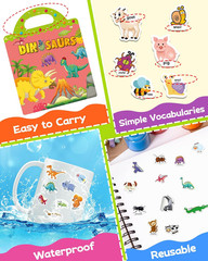 Reusable Sticker Book for Toddlers – Animals, Dinosaurs, Insects, Ages 3+
