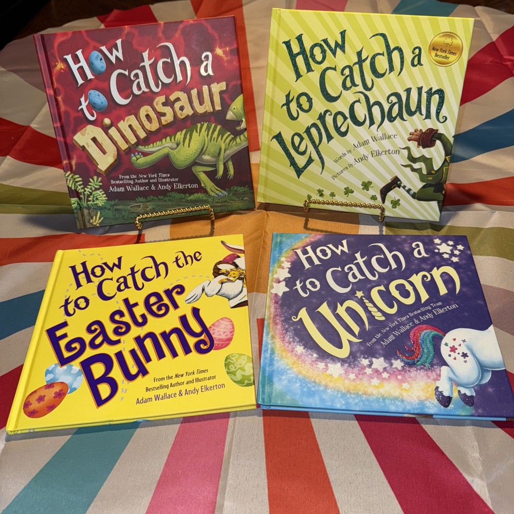 4 Lot Children’s Books by Adam Wallace & Alice Walstead: How to Catch… @10
