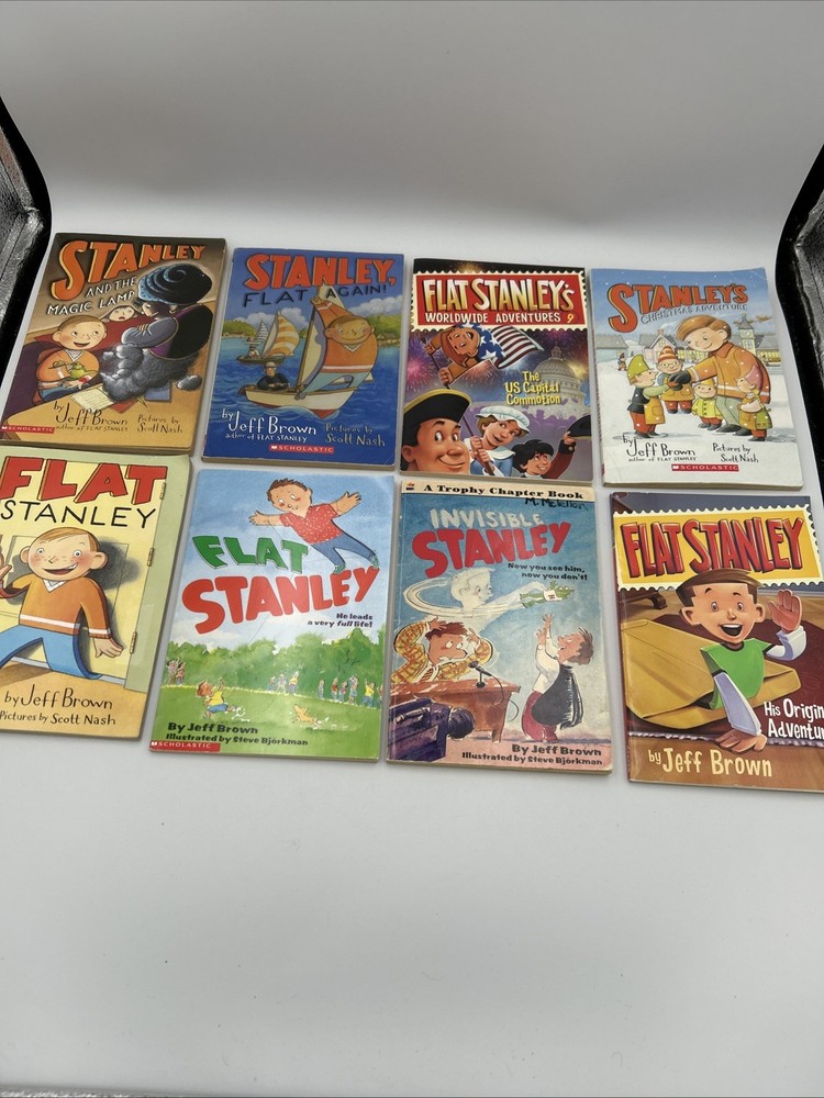 VTG Lot of 7 FLAT STANLEY Paperback BOOKS Jeff Brown Harper -Smoke Free Home