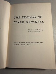 The Prayers of Peter Marshall Catherine Marshall 1954 hardcover – No dust jacket
