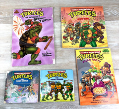 Vintage 1990-91 Various Titles Teenage Mutant Ninja Turtles Books Set of 5