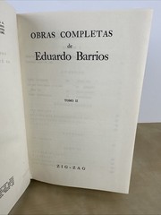 Obras Completas de Eduardo Barrios 2 Volumes Hardcover – VG