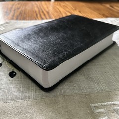 The Holy Bible King James Larger Print Black Italian Duo-Tone Zondervan Boxed