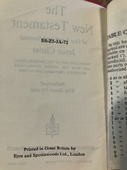 VTG RED PLASTIC COVER New Testament Bible ZONDERVAN Pocket Version KJV 4″X 2.75″