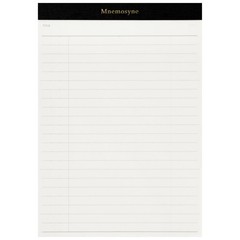 Mnemosyne Legal Pad- A5, 8.27″ x 5.83″, 50 Sheets / 100 Pages, 8mm Wide Ruled…