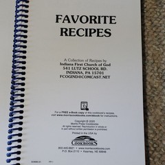 Favorite Recipes Indiana First Church of God Spiral Cookbook Morris Press 2020