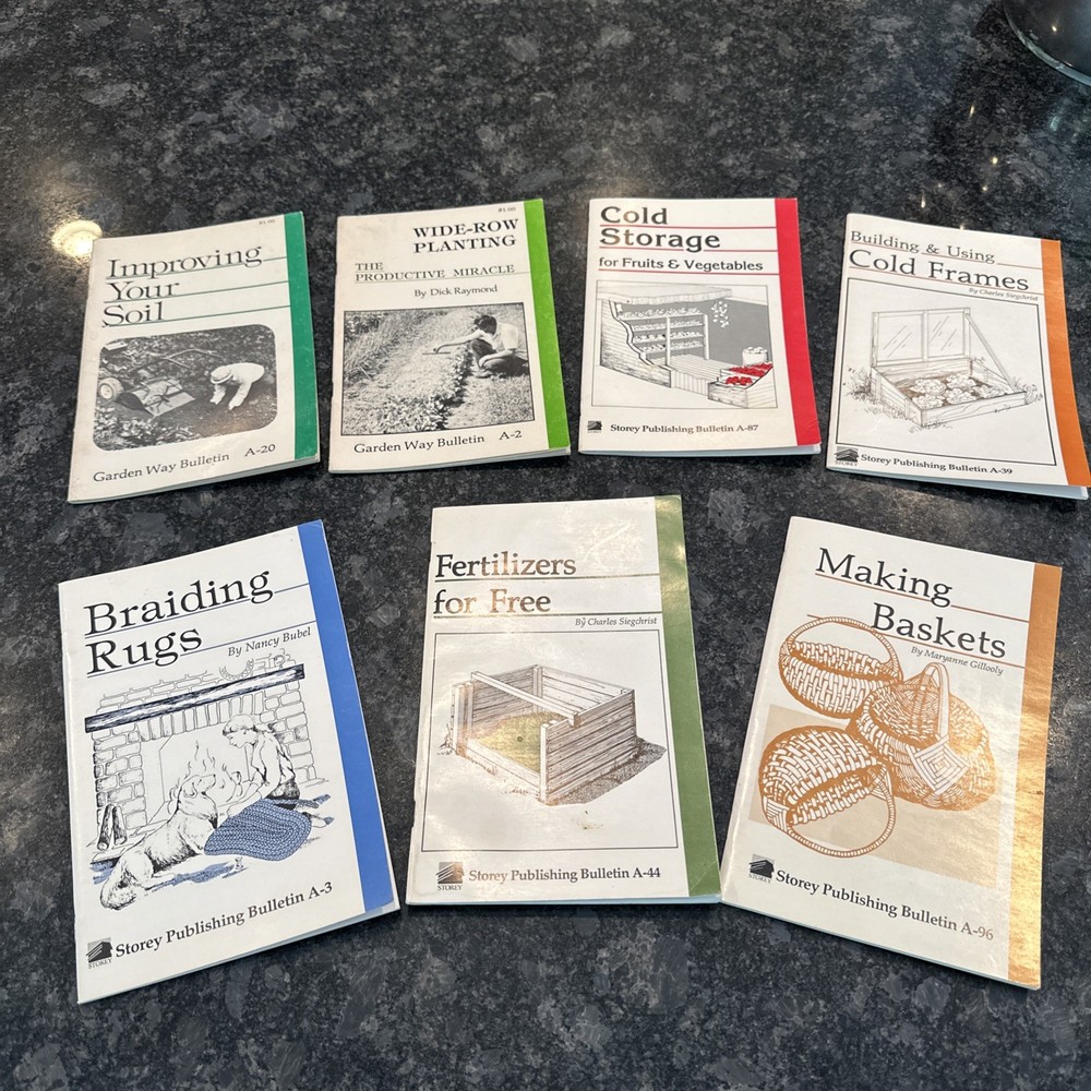 Lot of 7 Garden Way Publishing DIY Home Projects/Info Booklets 1977-1980 Prepper