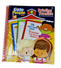 Fisher Price Little People Printing Practice Dry-Erase Activity Book Write &Wipe