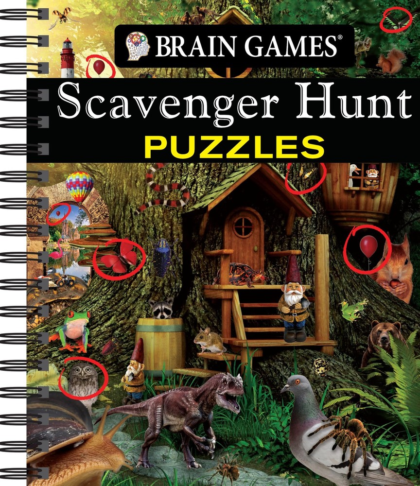 Visual Scavenger Hunt Book 70 Puzzles 160 Pages Spiral Bound Fun Challenges