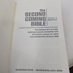 The Second Coming Bible William Biederwolf 1972 Baker Book House Commentary ASV
