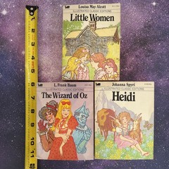 Lot of 3 Books Illustrated Classic Editions Mini Paperback Books Heidi, Wizard
