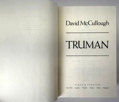 Truman (Pulitzer) David McCullough 1992 1st edition, 1st printing in Mylar, VG