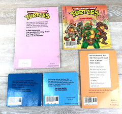 Vintage 1990-91 Various Titles Teenage Mutant Ninja Turtles Books Set of 5