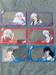MAO Inuyasha Clear Cards Set of 6 Anime Store Bonus Water-Resistant