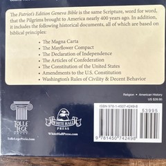 New Sealed 1599 Geneva Bible Patriot’s Edition – Hardcover – Tolle Lege Press