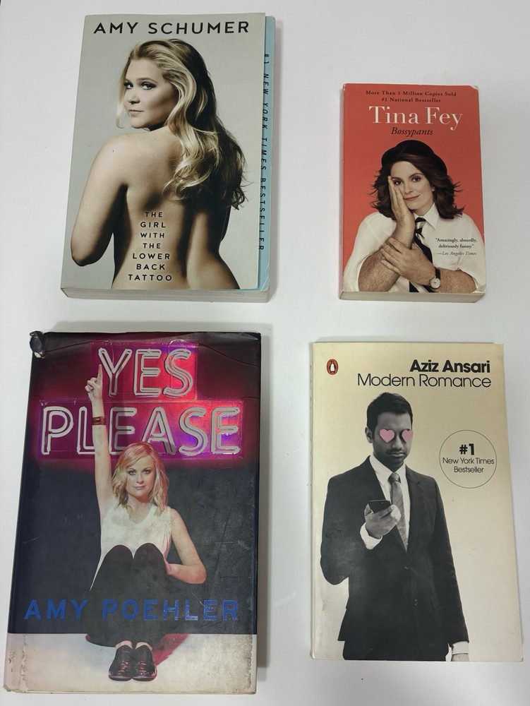 Lot 4 Comedy Memoir Books Tina Fey Amy Poehler Aziz Ansari Amy Schumer