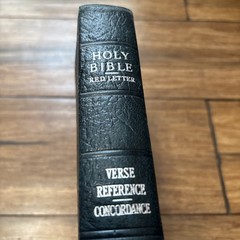 Holy Bible Master Verse Reference Edition Holman French Morocco Leather Blue
