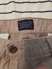 Mens Levi Strauss Cargo Waterless 100% Cotton Shorts 36 Waist (Beige)