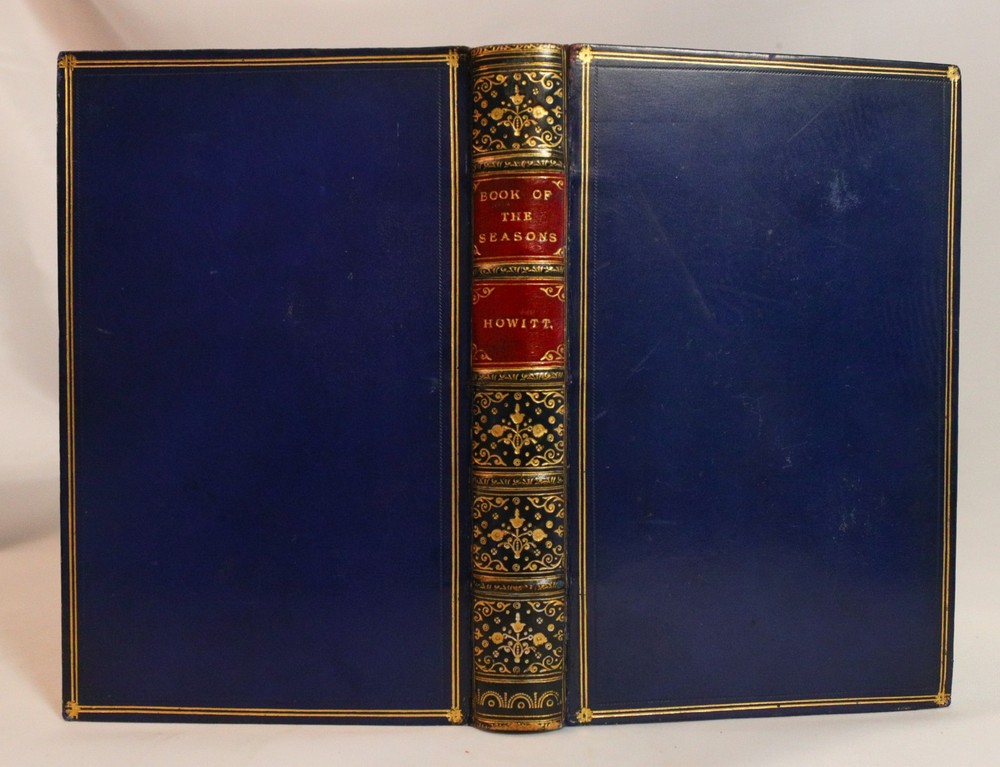 [sh13] Book of Seasons by William Howitt, 1837 Fine Leather Binding by J Larkins