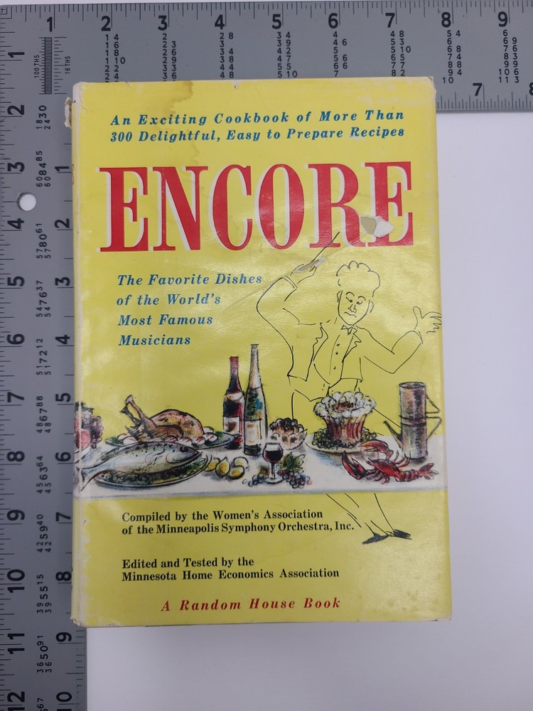 Encore Cookbook 1958 First Printing Vintage Cookbook Hardcover Book