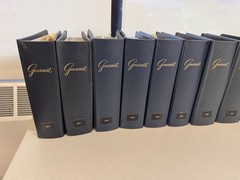 Vintage Gourmet Magazine Bound Volumes Blue Hardcover Kitchen Library Set