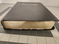 HOLY BIBLE Giant Print with Study Helps KJV Red Letter ~ Dugan 710 Black 1984 SC