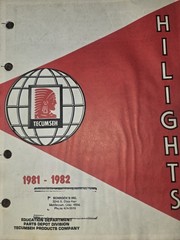 TECUMSEH HIGHLIGHTS MAGAZINE BOOKLET 1980-1982 AS SHOWN A BIT ROUGH