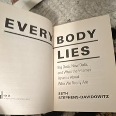Seth Stephens-Davidowitz Everybody Lies Big Data Paperback Dey St. 2017