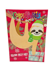 Colortivity Sloth Christmas Coloring Book Slow HO HO!