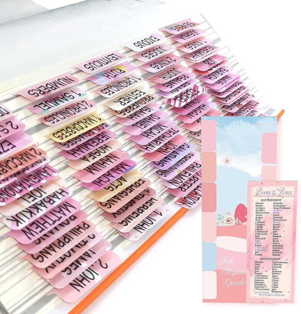 Bible Tabs for Women, Bible Index Tabs Old and New Testament for Study Bible, To